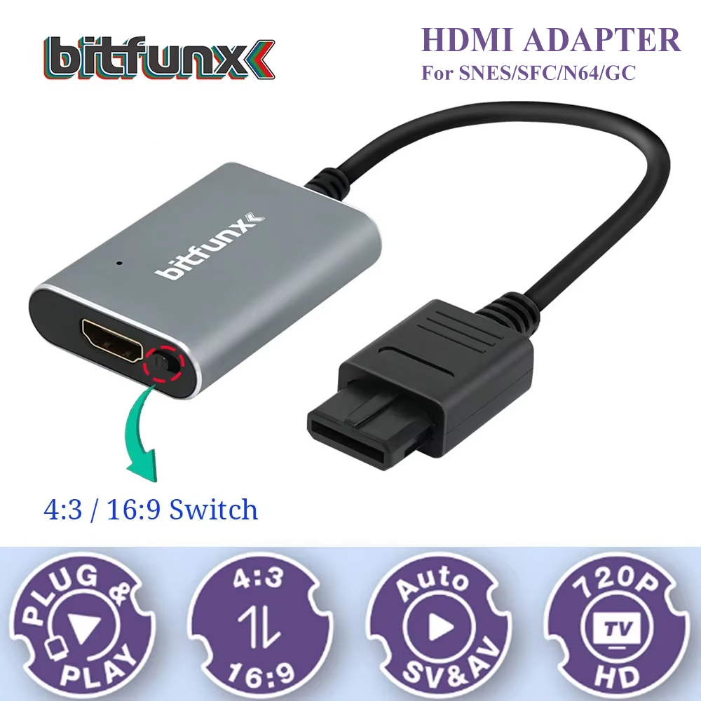 Retro Gaming N64 - Bitfunx 720P Svideo / AV Ke