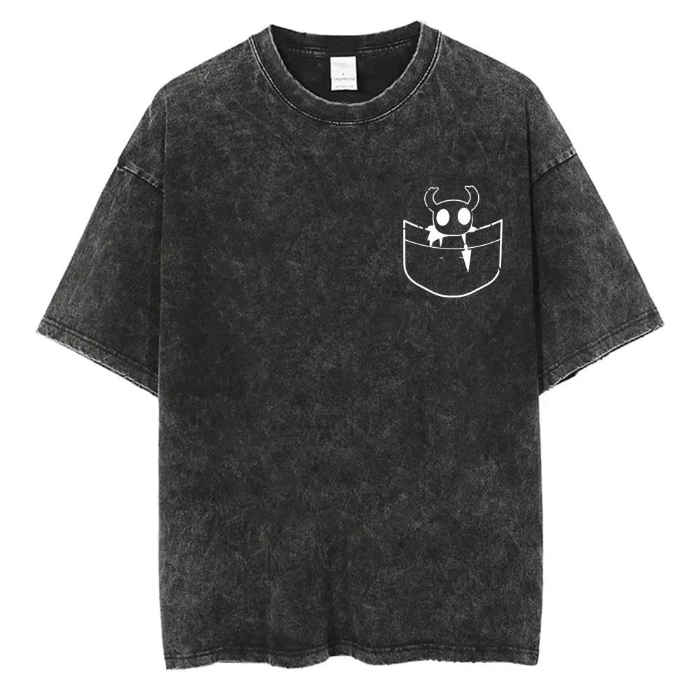 Retro Gaming T Shirt - Kaos Grafis Vintage Game Hollow Knight,