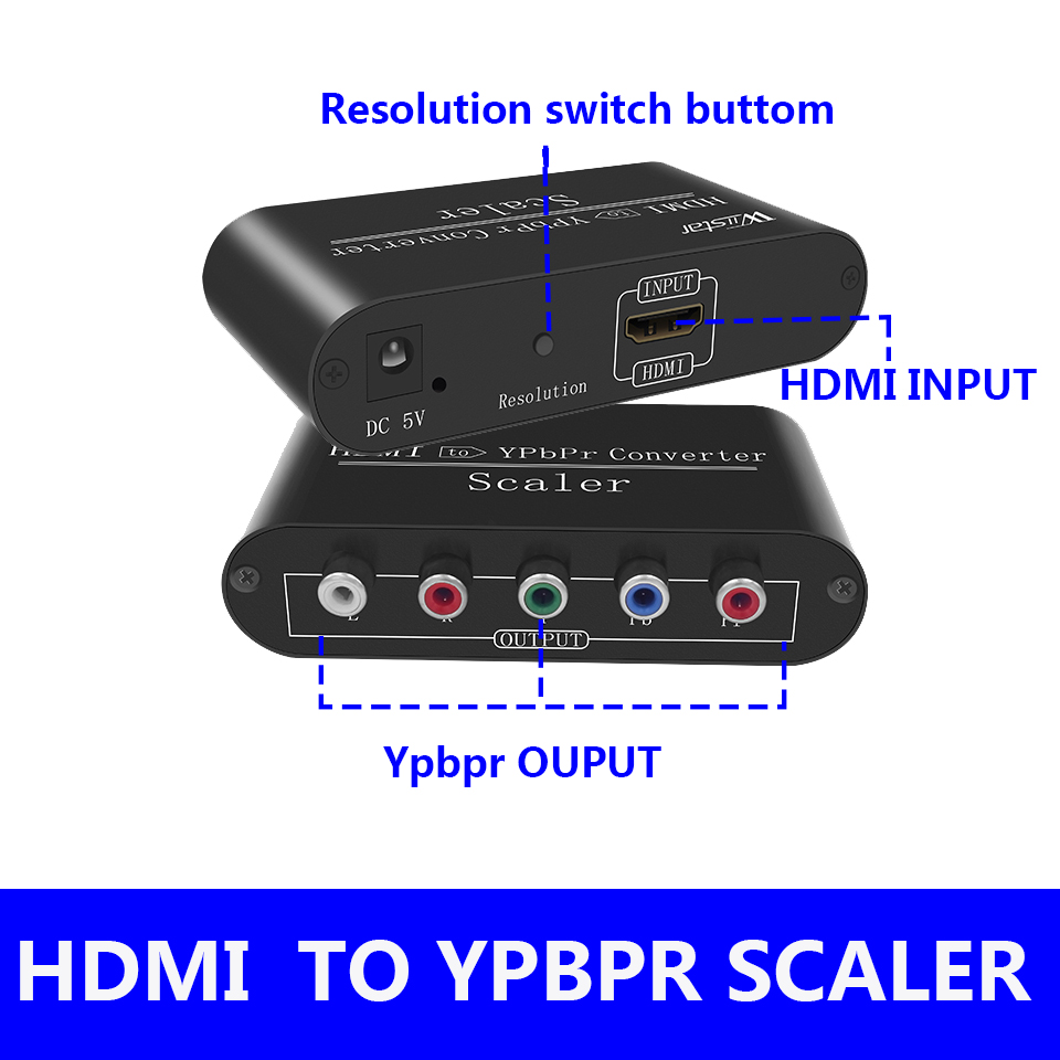 Scart To Hdmi - 1080P HDMI Ke Komponen Ypbpr RGB