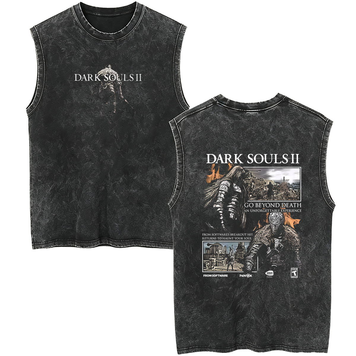 Retro Gaming T Shirt - Tank Top Vintage Game Dark Souls,