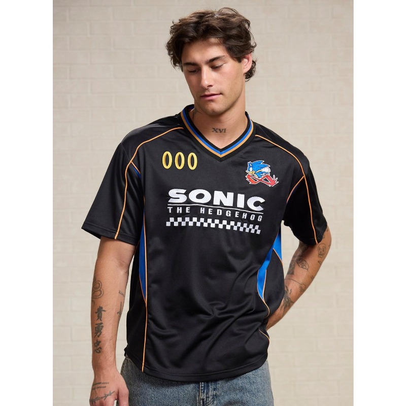 Retro Gaming T Shirt - Kaos Jersey Olahraga Anime Sonic The