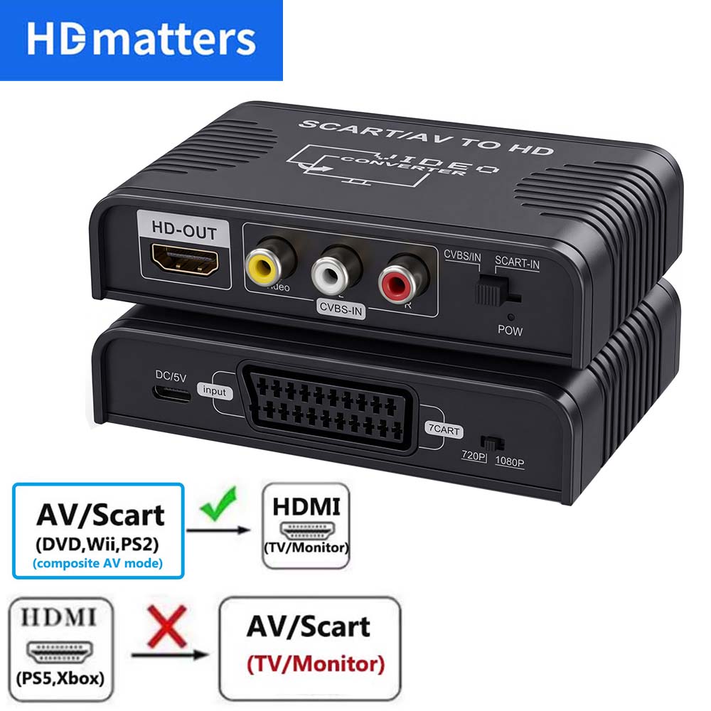 Scart To Hdmi - Konverter Scart ke HDMI 2-in-1 Kabel